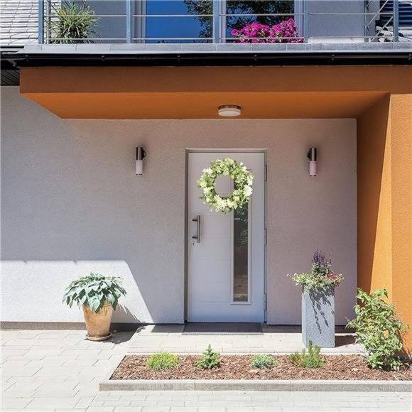 18'' Spring Wreath Summer Wreath for Front Door with Green Eucalyptus Leaves - Picture 4 of 8